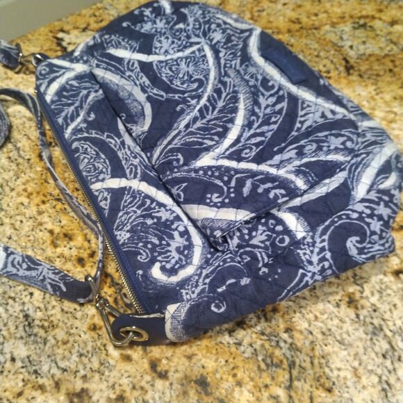 Vera Bradley Iconic Signature Indio Pattern Little Crossbody Hipster Bag - Picture 7 of 16